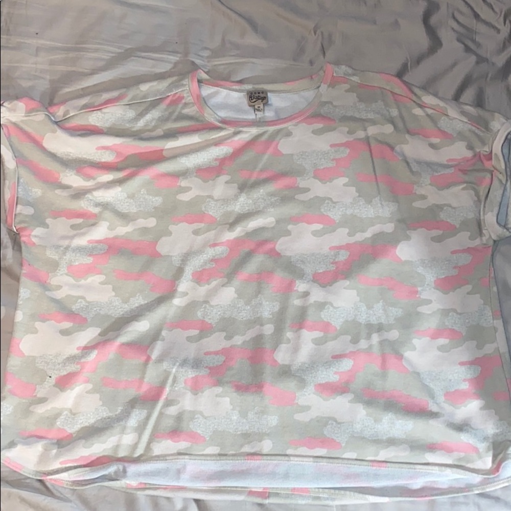 Light pink camouflage shirt